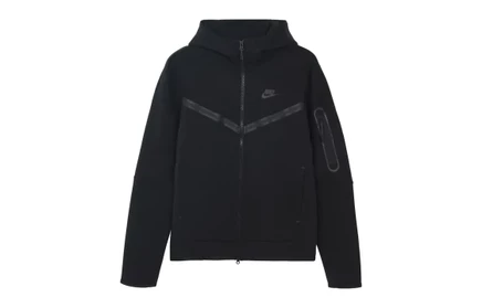 Мужское худи Nike Tech Fleece на молнии, черное