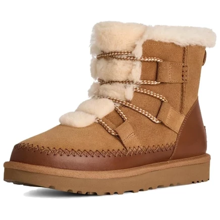 Женские сапоги UGG Classic Novelty Short, коричневые