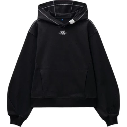 Толстовка мужская повседневная ADER ERROR Logo embroidered Hoodie черный