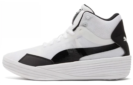 Мужские кроссовки Puma Clyde All Pro Mid, бело-черные