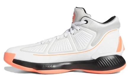 Мужские кроссовки Adidas D Rose 10, бело-черно-розовые