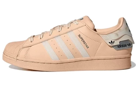 Женские кеды Adidas Originals Superstar, розово-белые