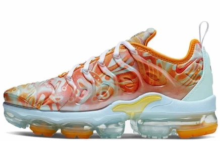 Женские кроссовки Nike Air VaporMax Plus, мятно-оранжевые