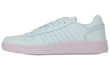 Женские кроссовки Adidas Hoops 2.0, бело-голубые