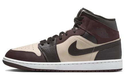 Air Jordan 1 Mid Se 'Paris YMCA' коричневый бежевый черный