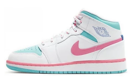 Детские кеды Jordan 1 Mid GS, розовые