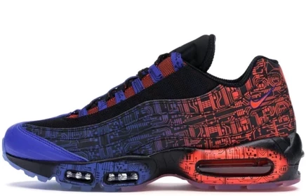Унисекс кроссовки Nike Air Max 95, чёрно-сине-красные