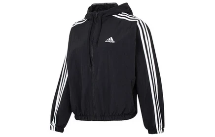 Женская ветровка adidas Essentials 3-Stripes, черная