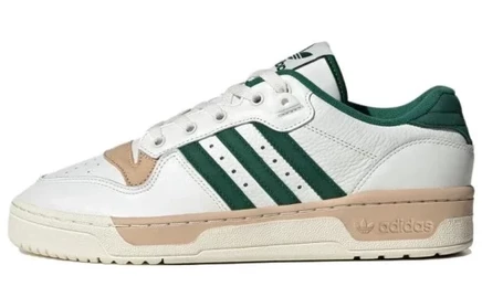 Кроссовки adidas Rivalry Low, бело-зеленые