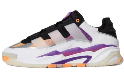 Мужские кроссовки Adidas Originals Niteball, бело-фиолетовые