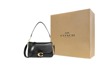Женская сумка Coach Tabby, кожа, средняя, черная