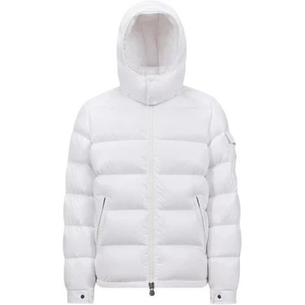 Мужской пуховик Moncler Maya с капюшоном, белый