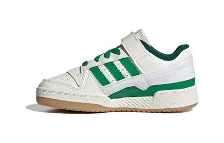 Детские кеды Adidas Forum Low J, бело-зеленые