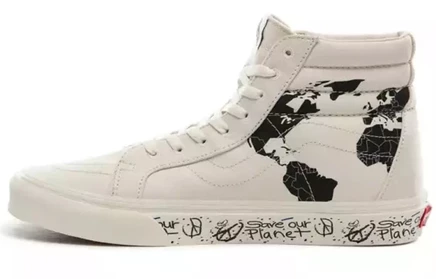 Мужские высокие кеды Vans Sk8-Hi, бело-черные