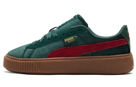 Женские кроссовки PUMA Platform Velvet, зеленые