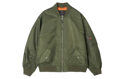 Levis Jackets Unisex Army Green Baseball Collar Moderate Pilot зеленый