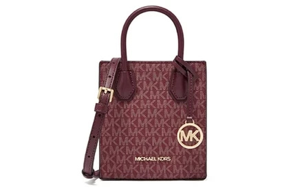 Женская сумка-тоут Michael Kors Mercer из экокожи, бордовая