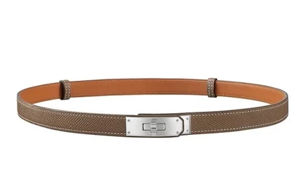 Женский ремень Hermes из кожи, серый