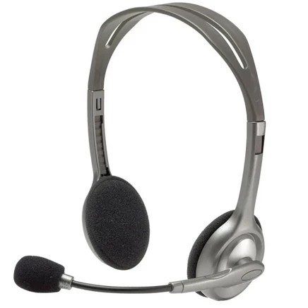 Стереогарнитура Logitech H110, накладная, серая
