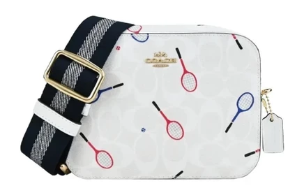 Женская сумка Coach Camera кожаная через плечо, белая