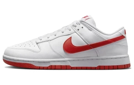 Мужские кроссовки Nike Dunk Low Retro, бело-красные