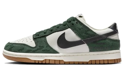 Женские кроссовки Nike Dunk Low Green Snake, бело-зеленые