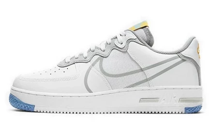Мужские кроссовки Nike Air Force 1 React, серо-золотистые