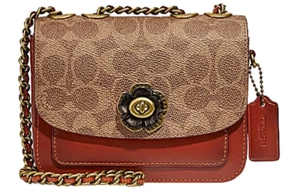 Женская сумка Coach Madison, кожа, коричневая