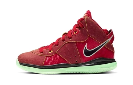 Детские кроссовки Nike LeBron 8, черно-красные
