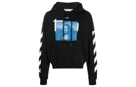 Мужское худи Off-White Mona Lisa Photograph, черное