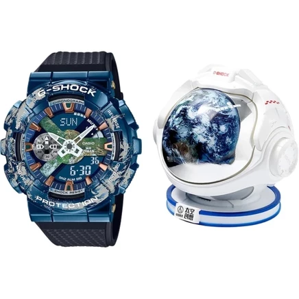 Мужские часы Casio Full Metal, синий циферблат