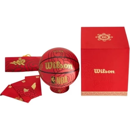 Баскетбольный мяч Wilson NBA PU, размер 7, красный