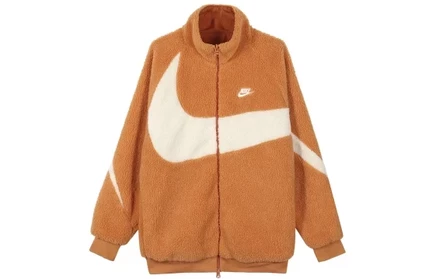 Женская куртка Nike Big Swoosh Boa, двусторонняя, желтая