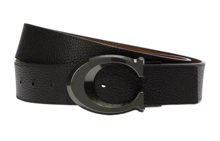 Мужской ремень Coach Signature Buckle, двусторонний