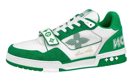Унисекс кеды Louis Vuitton Trainer Low, бело-зеленые