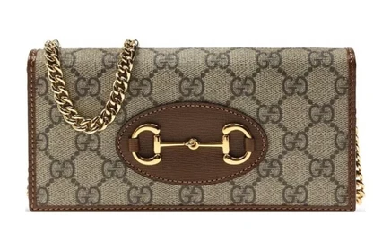 Женская сумка через плечо Gucci Horsebit 1955, коричневая