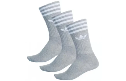 Унисекс носки adidas Originals до середины икры, 3 пары, серые