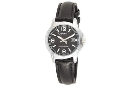 Женские часы Casio Standard LTP-V004L-1B, черный циферблат