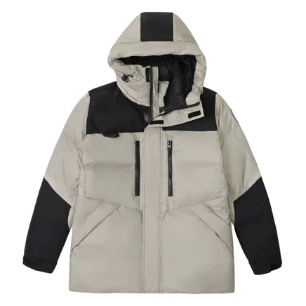 Мужской пуховик Camel Warm Fleece, серо-бежевый/черный