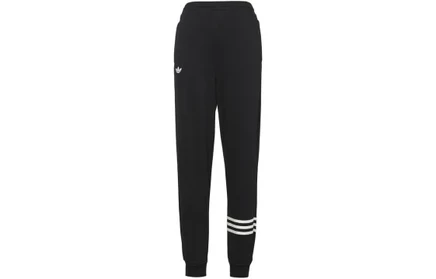 Женские трикотажные брюки Adidas, чёрные