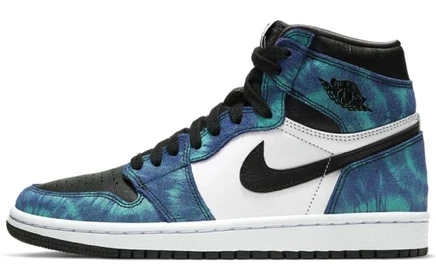 Женские кроссовки Jordan 1 Retro High «Тай-дай»