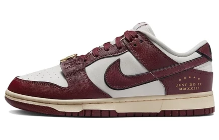 Женские Nike Dunk Low SE «Just Do It», бежево-красные