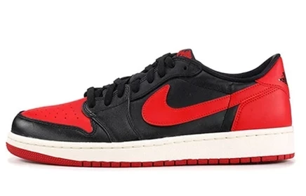 Мужские кроссовки Jordan 1 Retro Low OG Bred