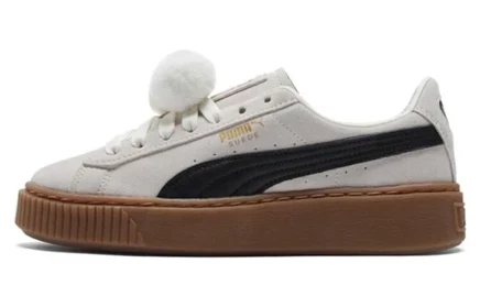 Женские кеды Puma Suede Platform, кремово-белые