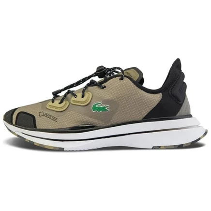 Женские кеды Lacoste, хаки с чёрным
