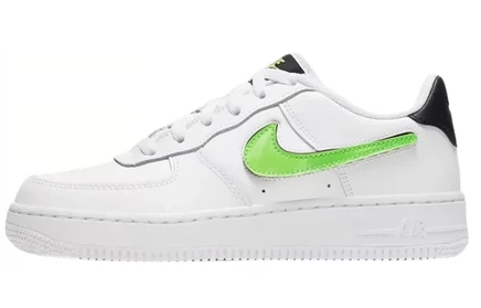 Кроссовки для девочек Nike Air Force 1 Low, бело-зеленые