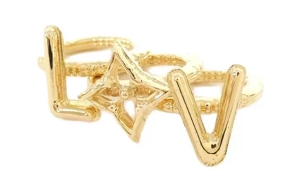 Мужское кольцо Louis Vuitton F, золотое