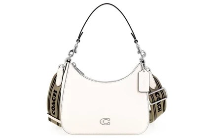 Женская сумка Coach Hobo из холста, белая