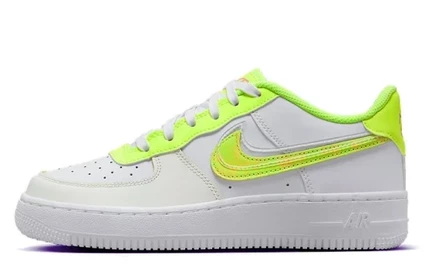 Кеды для девочек Nike Air Force 1 LV8, бело-салатовые