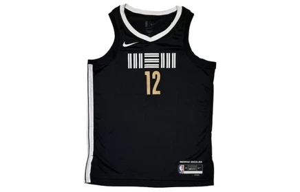 Мужская баскетбольная майка Nike Ja Morant, черно-белая
